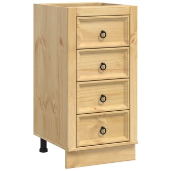 Cabinet fiókkal ski mézes barna 40 x 46 x 81 cm tömör fenyőfa