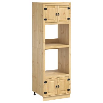 Cabinet ajtóval ski mézes barna 66 x 58 x 207 cm tömör fenyőfa