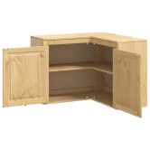 Cabinet polcokkal ski mézes barna 80 x 80 x 60 cm tömör fenyőfa