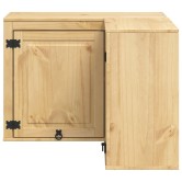 Cabinet polcokkal ski mézes barna 80 x 80 x 60 cm tömör fenyőfa