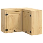 Cabinet polcokkal ski mézes barna 80 x 80 x 60 cm tömör fenyőfa