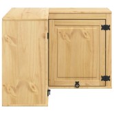Cabinet polcokkal ski mézes barna 80 x 80 x 60 cm tömör fenyőfa