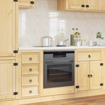 Cabinet tárolóval ski mézes barna 60 x 46 x 81 cm tömör fenyőfa