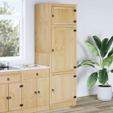Cabinet ajtóval ski mézes barna 66 x 58 x 207 cm tömör fenyőfa