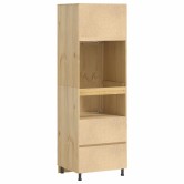 Cabinet ajtóval ski mézes barna 66 x 58 x 207 cm tömör fenyőfa