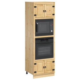 Cabinet ajtóval ski mézes barna 66 x 58 x 207 cm tömör fenyőfa