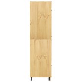 Cabinet ajtóval ski mézes barna 66 x 58 x 207 cm tömör fenyőfa