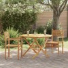 Szék 2 pcs barna 56 x 55 x 90.5 cm tömör teakfa