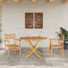 Szék 2 pcs barna 56 x 55 x 90.5 cm tömör teakfa