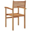 Szék 4 pcs barna 56 x 55 x 90.5 cm tömör teakfa