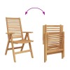 Szék 2 pcs barna 64.5 x 52 x 108 cm tömör teakfa