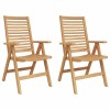 Szék 2 pcs barna 64.5 x 52 x 108 cm tömör teakfa