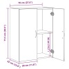 Irodai szekrény ajtóval fekete tölgy 70 x 32 x 77.5 cm faanyag