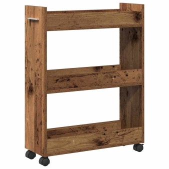 Cabinet kerékkel öreg fa 60 x 22 x 79 cm