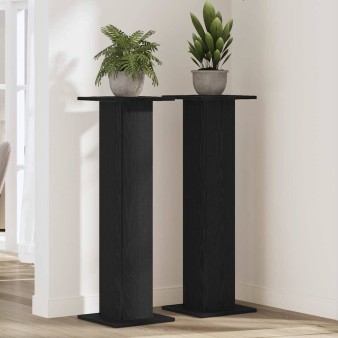 Növényállvány 2 pcs fekete tölgy 30 x 30 x 95 cm faanyag
