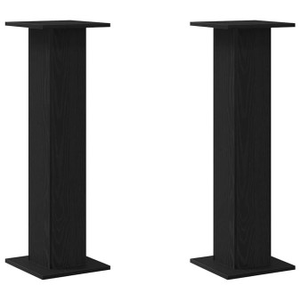 Növényállvány 2 pcs fekete tölgy 30 x 30 x 95 cm faanyag