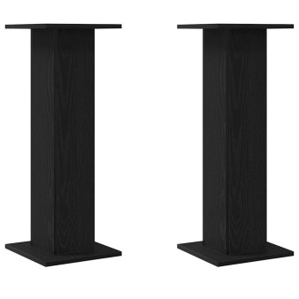 Növényállvány 2 pcs fekete tölgy 30 x 30 x 80 cm faanyag