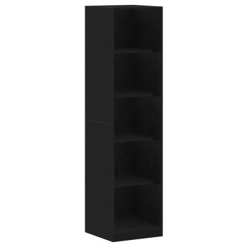 Ruhásszekrény polcokkal fekete tölgy 50 x 50 x 200 cm faanyag
