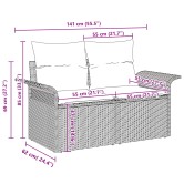 Kerti kanapé szett párnával 6 pcs barna polirattan Kerti kanapé szett párnával 6 pcs barna polirattan