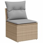 Kerti kanapé szett 8 pcs bézs polirattan Kerti kanapé szett 8 pcs bézs polirattan