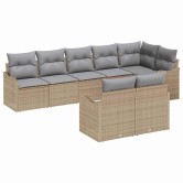 Kerti kanapé szett 8 pcs bézs polirattan Kerti kanapé szett 8 pcs bézs polirattan
