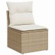 Kerti kanapé szett 8 pcs bézs és krémszínű 100 x 55 x 73 cm Kerti kanapé szett 8 pcs bézs és krémszínű 100 x 55 x 73 cm
