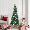 Sarok műkarácsonyfa 300 led-del zöld 180 cm pvc és fém