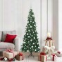 Sarok műkarácsonyfa 300 led-del zöld 180 cm pvc és fém