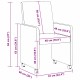 Étkező székek 2 pcs szürke zöld 57 x 66 x 94 cm bársony anyag