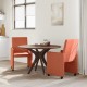 Étkező székek 2 pcs piros narancs 57 x 66 x 94 cm bársony anyag