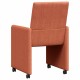 Étkező székek 2 pcs piros narancs 57 x 66 x 94 cm bársony anyag