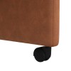 Kerekes étkező székek 2 pcs barna 58 x 67 x 97 cm műbőr