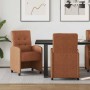 Kerekes étkező székek 2 pcs barna 58 x 67 x 97 cm műbőr