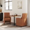 Kerekes étkező székek 2 pcs barna 58 x 67 x 97 cm műbőr