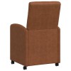 Kerekes étkező székek 2 pcs barna 58 x 67 x 97 cm műbőr