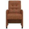 Kerekes étkező székek 2 pcs barna 58 x 67 x 97 cm műbőr