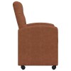 Kerekes étkező székek 2 pcs barna 58 x 67 x 97 cm műbőr