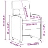 Kerekes étkező székek 2 pcs barna 58 x 67 x 97 cm műbőr