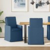 Étkező székek 2 pcs kék 57 x 67 x 98 cm szövet