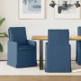 Étkező székek 2 pcs kék 57 x 67 x 98 cm szövet