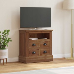 Tárolószekrény fiókkal barna 60 x 30 x 60 cm tömör teakfa