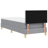 Led box spring ágy fejtámlával világosszürke 80 x 200 cm szövet Led box spring ágy fejtámlával világosszürke 80 x 200 cm szövet