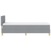 Led box spring ágy fejtámlával világosszürke 80 x 200 cm szövet Led box spring ágy fejtámlával világosszürke 80 x 200 cm szövet