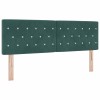 Led box spring ágy matracmal sötétzöld 160 x 200 cm bársony