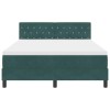 Led box spring ágy matracmal sötétzöld 160 x 200 cm bársony