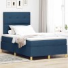 Led box spring ágy matracmal kék 120 x 190 cm szövet