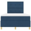 Led box spring ágy matracmal kék 120 x 190 cm szövet