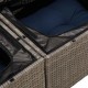 Kerti kanapé szett párnával tárolóval 8 pcs szürke poly rattan