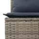 Kerti kanapé szett párnával tárolóval 8 pcs szürke poly rattan