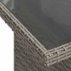Kerti kanapé szett párnával tárolóval 8 pcs szürke poly rattan